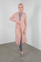 Tesettür giyim PUDRA DAMLA KOL TRİKO HIRKA 7842 