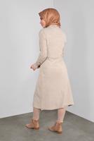 Tesettür giyim BEJ DAMLA KOL TRİKO HIRKA 7842 