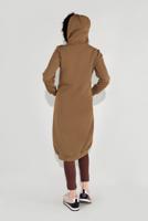 Tesettür giyim TABA KAPÜŞONLU BOYDAN DÜĞMELİ CEKET 8909