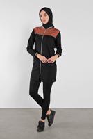 Hijab clothing BLACK ZIPPED SPORT JACKET 9202