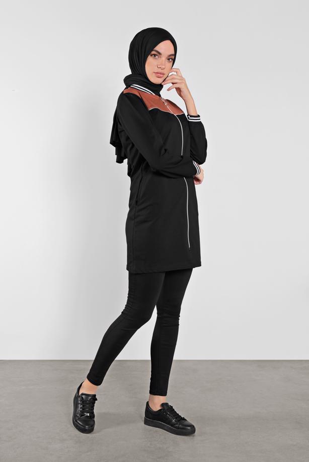 Tesettür giyim  FERMUARLI SPOR CEKET 9202 - TRENDTESETTÜR