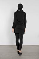 Vêtements hijab NOIR VESTE EN SPORT À ZIPPÉ 9202 