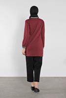 Hijab clothing CLARET RED ZIPPED SPORT JACKET 9202