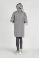 Tesettür giyim GRİ CEPLİ TRİKO HIRKA 9207