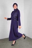 Tesettür giyim MOR ALVİNA ÇAPRAZ ELBİSE 40199