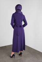 Tesettür giyim MOR ALVİNA ÇAPRAZ ELBİSE 40199