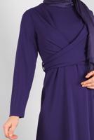 Tesettür giyim MOR ALVİNA ÇAPRAZ ELBİSE 40199