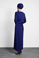 Tesettür giyim LACİVERT ALVİNA ÇAPRAZ ELBİSE 40213 