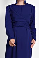 Tesettür giyim LACİVERT ALVİNA ÇAPRAZ ELBİSE 40213 