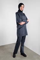 Tesettür giyim GRİ FERMUARLI CEP DETAYLI EŞOFMAN TAKIM 4808