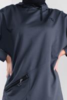 Tesettür giyim GRİ FERMUARLI CEP DETAYLI EŞOFMAN TAKIM 4808