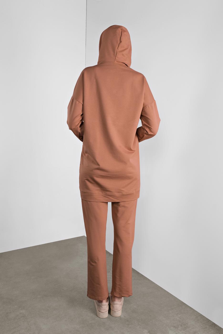 Tesettür giyim PEMBE FERMUARLI CEP DETAYLI EŞOFMAN TAKIM 4808