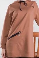 Tesettür giyim PEMBE FERMUARLI CEP DETAYLI EŞOFMAN TAKIM 4808