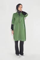 Tesettür giyim YEŞİL KOLLARI BASKILI  BAĞCIKLI  EŞOFMAN TAKIM 15104