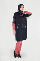 Tesettür giyim LACİVERT KOLLARI BASKILI  BAĞCIKLI  EŞOFMAN TAKIM 15104