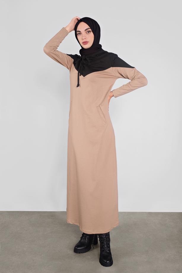 Vêtements hijab  HOODED SPORT DRESS 0155  - TRENDTESETTÜR