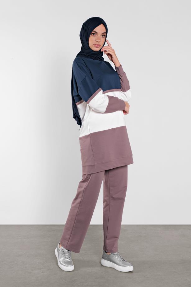 Vêtements hijab  COLORFUL COTTON TRACKSUIT 5708  - TRENDTESETTÜR