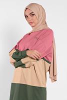 Hijab clothing PINK COLORFUL COTTON TRACKSUIT 5708 