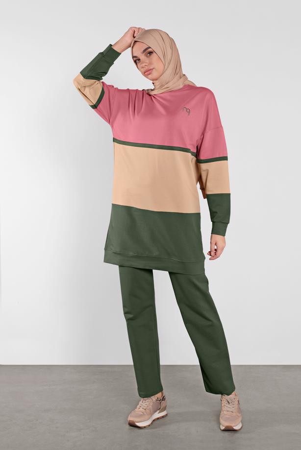 Vêtements hijab  COLORFUL COTTON TRACKSUIT 5708  - TRENDTESETTÜR