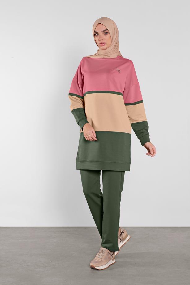 Vêtements hijab  COLORFUL COTTON TRACKSUIT 5708  - TRENDTESETTÜR