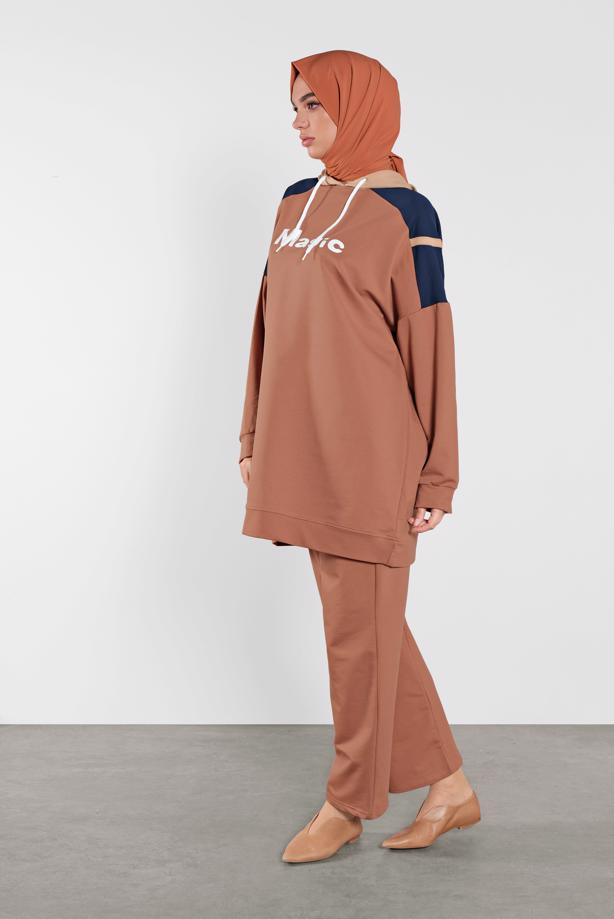 Vêtements hijab  PRINTED TRACKSUIT 6708  - TRENDTESETTÜR