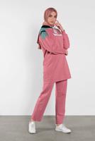 Hijab clothing PINK PRINTED TRACKSUIT 6708 