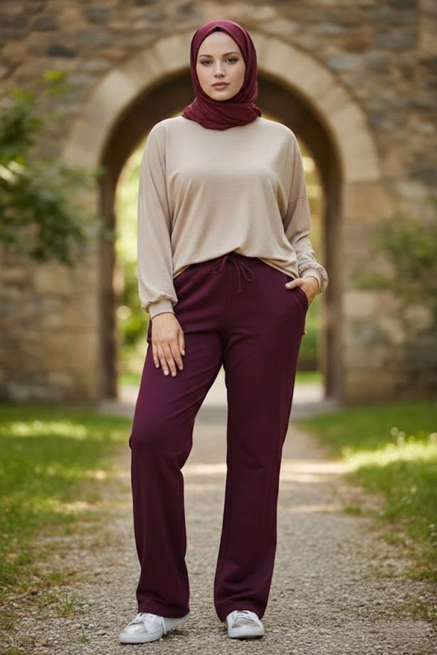 Hijab clothing PLUM ALVINA TIE DETAIL JOGGER T 70141 - TRENDTESETTÜR
