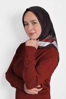 Vêtements hijab NOIR ÉCHARPE NUMÉRIQUE ALVİNA 8004