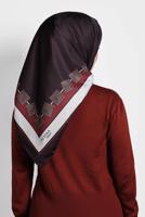 Vêtements hijab NOIR ÉCHARPE NUMÉRIQUE ALVİNA 8004