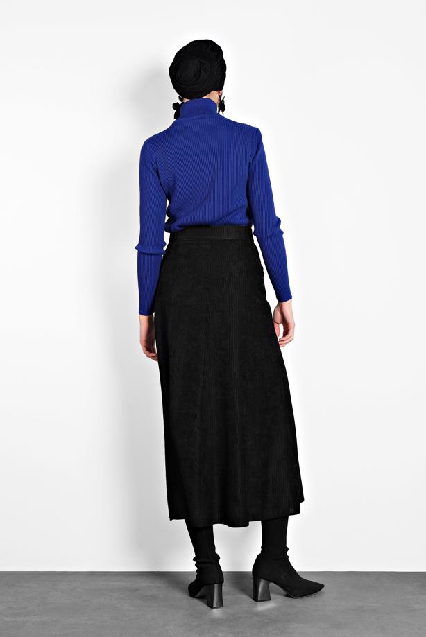 Vêtements hijab NOIR ALVINA JUPE EN VELOURS 60020  - TRENDTESETTÜR