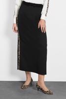 Tesettür giyim SİYAH ALVİNA ŞERİTLİ ETEK 60024