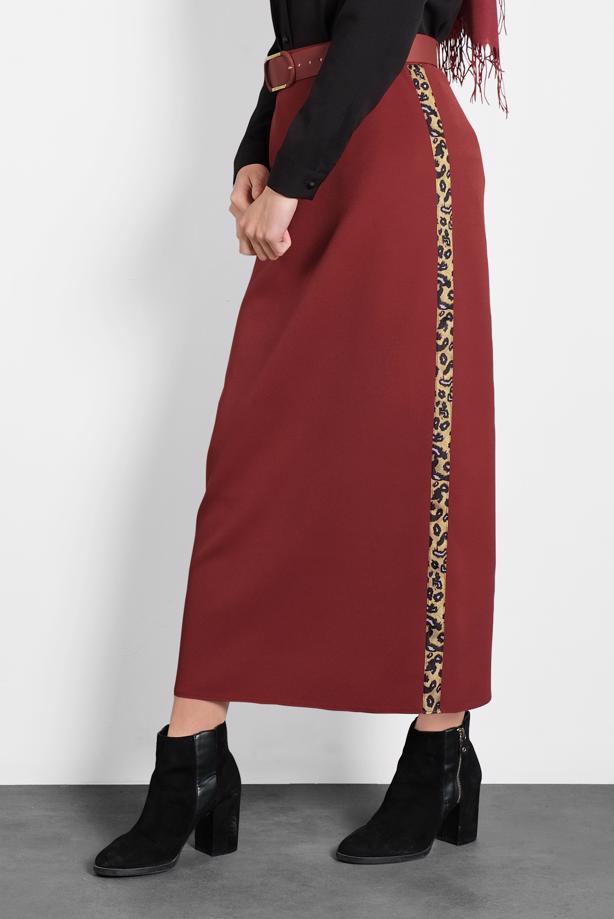 Vêtements hijab ROUGE BORDEAUX ALVINA JUPE À RAYURES 60024  - TRENDTESETTÜR