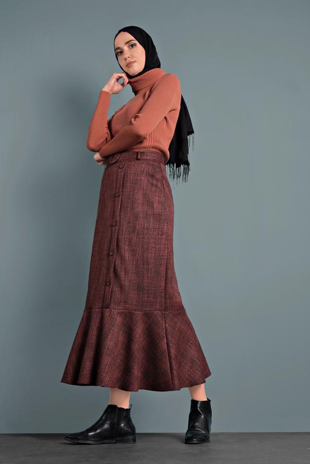 Vêtements hijab NOIR ALVINA JUPE À ÉCOSSAIS 60027  - TRENDTESETTÜR