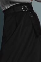 Tesettür giyim SİYAH ALVİNA KEMERLİ KADİFE ETEK 60034	