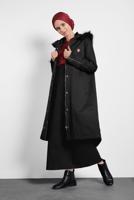 Tesettür giyim SİYAH ALVİNA CEP DETAYLI ETEK 60037 