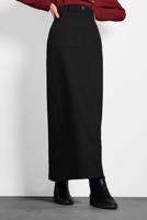 Tesettür giyim SİYAH ALVİNA CEP DETAYLI ETEK 60037 