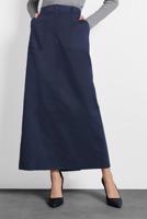 Tesettür giyim LACİVERT ALVİNA CEP DETAYLI ETEK 60037 