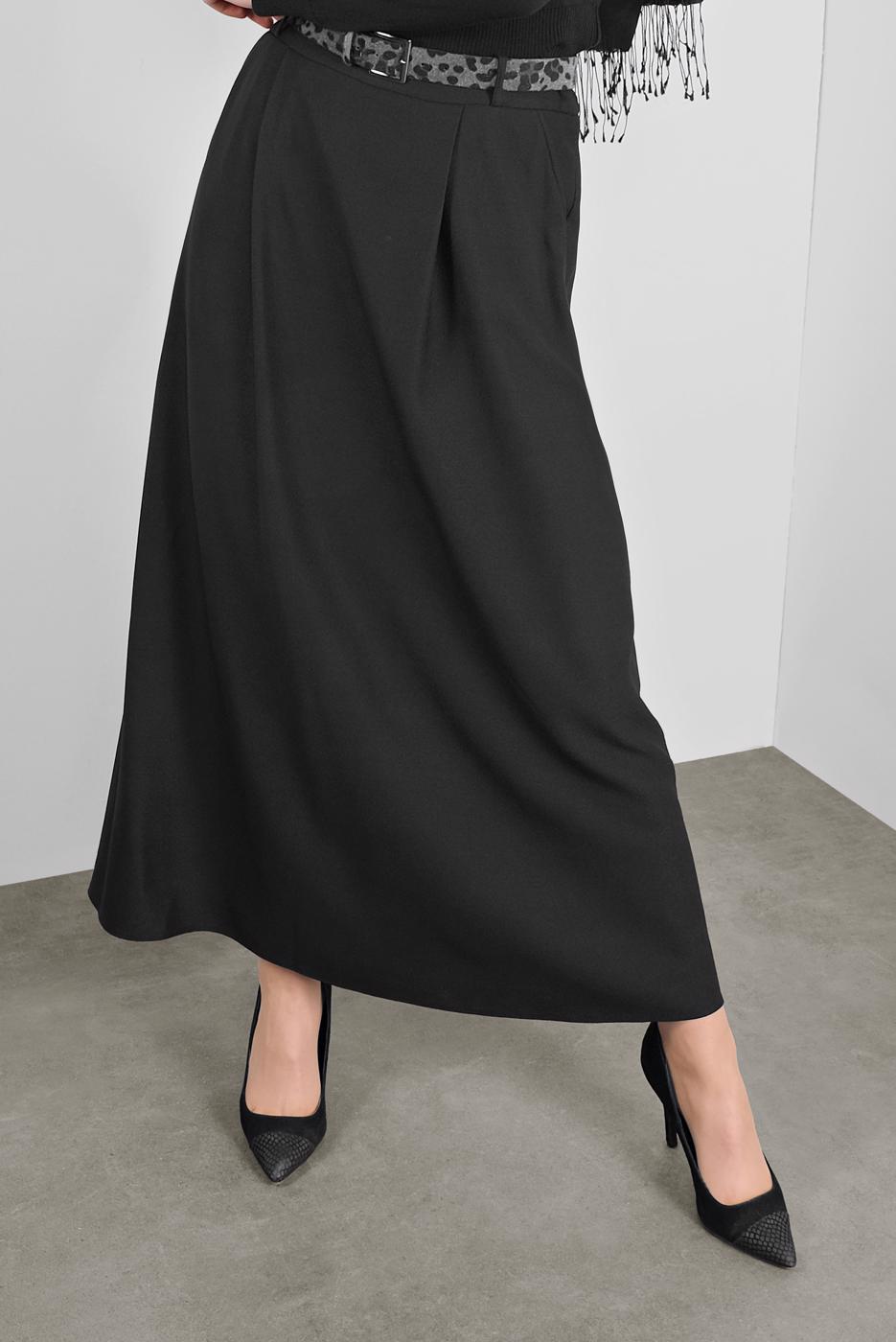 Tesettür giyim SİYAH  ALVİNA ÇAN ETEK 60023  