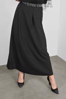 Tesettür giyim SİYAH  ALVİNA ÇAN ETEK 60023  