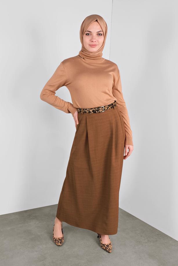 Vêtements hijab BRUN ALVINA JUPE JASPÉE 60023  - TRENDTESETTÜR