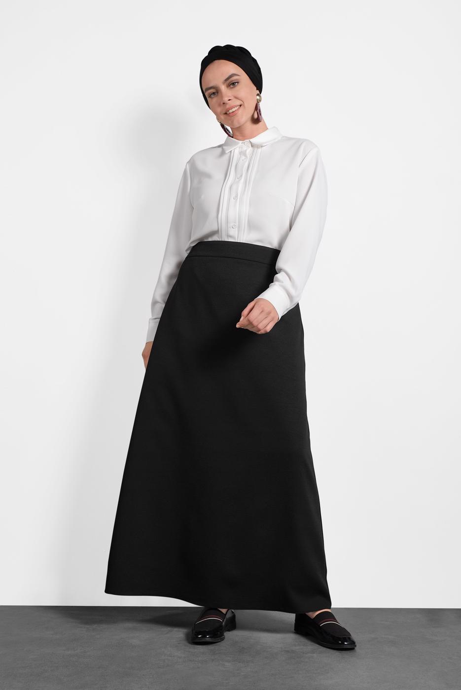 Vêtements hijab NOIR ALVINA JUPE EN LIGNE A 60018 