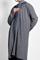 Tesettür giyim GRİ ALVİNA TRİKO HIRKA 40035 