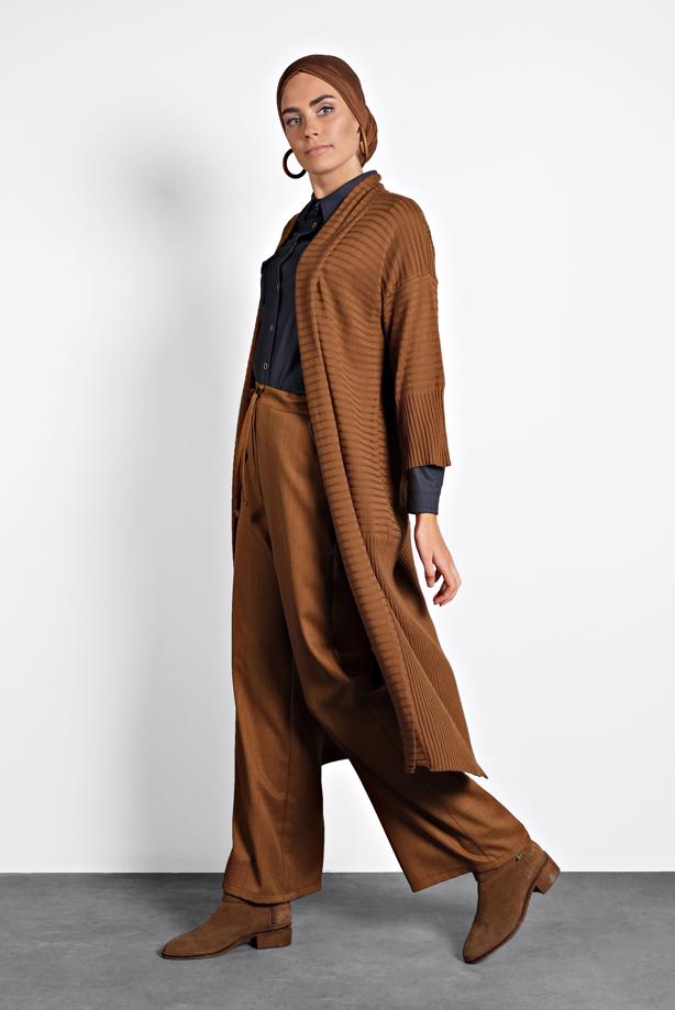 Tesettür giyim  ALVİNA TRİKO HIRKA 40040  - TRENDTESETTÜR