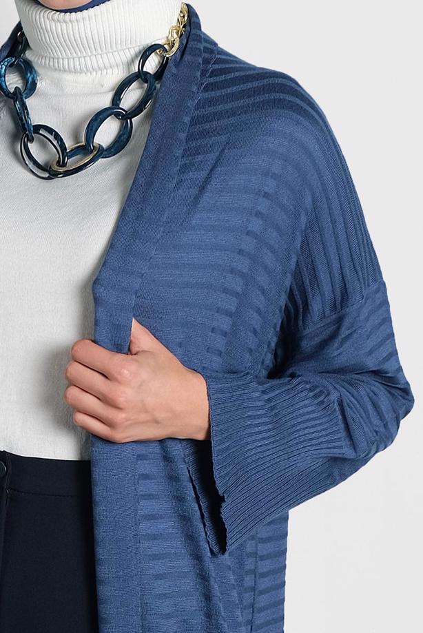 Tesettür giyim  ALVİNA TRİKO HIRKA 40040  - TRENDTESETTÜR