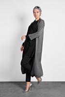 Tesettür giyim GRİ ALVİNA TRİKO HIRKA 40040 