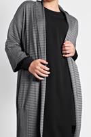 Tesettür giyim GRİ ALVİNA TRİKO HIRKA 40040 