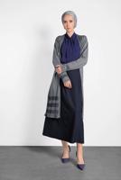 Tesettür giyim GRİ ALVİNA KUŞAKLI TRİKO HIRKA 40050	