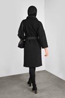 Tesettür giyim SİYAH PONPON DESENLİ CEKET  8234