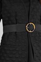 Tesettür giyim SİYAH PONPON DESENLİ CEKET  8234