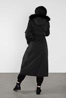 Vêtements hijab NOIR CABAN ZIPPÉ AVEC FERMETURE TAILLE-NOUÉE 632-1 